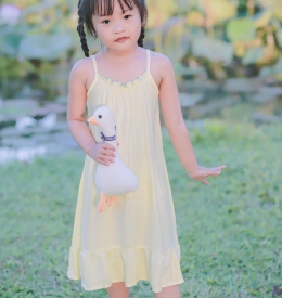 ĐẦM CỔ YẾM 2 DÂY ĐUÔI CÁ (6M-12)