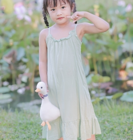 ĐẦM CỔ YẾM 2 DÂY ĐUÔI CÁ (6M-12)