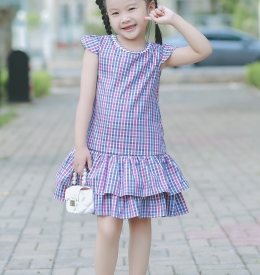  ĐẦM CARO ĐUÔI CÂ 2 TẦNG