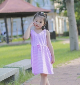 ĐẦM THUN SỌC ĐỐI XỨNG TAMIUY