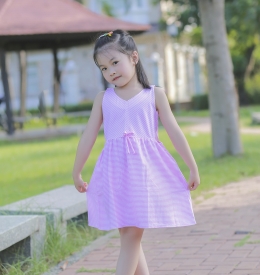 ĐẦM THUN SỌC ĐỐI XỨNG TAMIUY