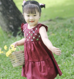 ĐẦM BABY DOLL ĐÍNH HOA TAMIUY