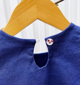 ĐẦM LINEN CHẠY CHỈ NỔI THÊU HOA SIZE NHÍ 