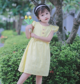 ĐẦM XÒE ĐÍNH NÚT  TAY CÁNH TIÊN TAMIUY