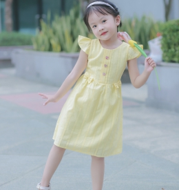 ĐẦM XÒE ĐÍNH NÚT  TAY CÁNH TIÊN TAMIUY