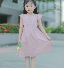 ĐẦM XÒE ĐÍNH NÚT  TAY CÁNH TIÊN TAMIUY