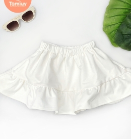 CHÂN VÁY XOÈ MÀU TRẮNG (2-12)TAMIUY