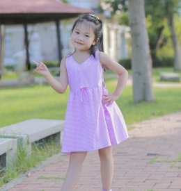 ĐẦM THUN SỌC ĐỐI XỨNG TAMIUY