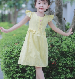 ĐẦM XÒE ĐÍNH NÚT  TAY CÁNH TIÊN TAMIUY