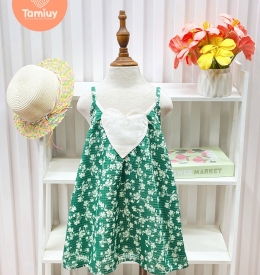 ĐẦM CỔ YẾM 2 DÂY ĐÍNH HÌNH TRÁI TIM (2-12) TAMIUY