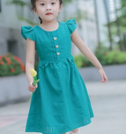 ĐẦM XÒE ĐÍNH NÚT  TAY CÁNH TIÊN TAMIUY